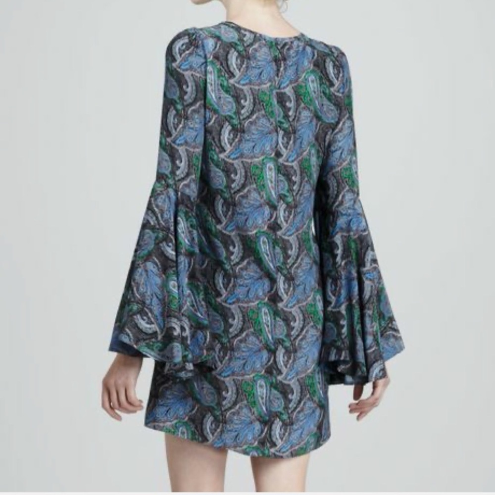 Elizabeth & James Blue Paisley Silk Mabel Dress XS Summer Cocktails - Picture 6 of 9